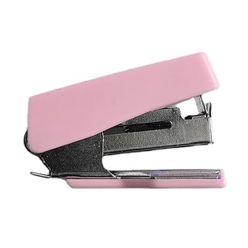 Estink Mini Tragbarer Kreativer Desktop -Hefter Set für Office School Metall Plastik -Mini Hefter für Desk Stapantery Supplies (PINK) von Estink