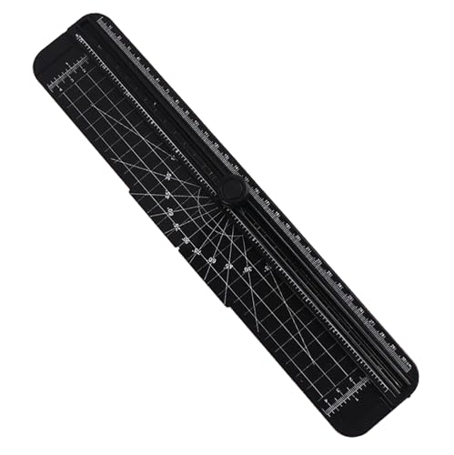 Estink Mini Tragbarer Papierschneider Erweitertes Sicherheitsdesign Präzise Geschnitten für Scrapbook Journal Crafting - Leicht und Tragbar (BLACK) von Estink