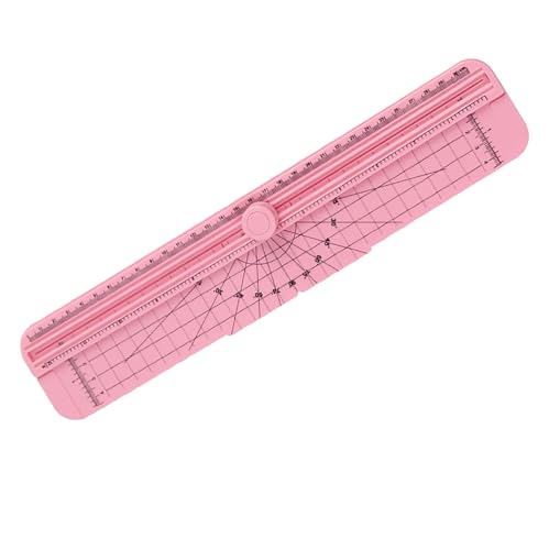 Estink Mini Tragbarer Papierschneider Erweitertes Sicherheitsdesign Präzise Geschnitten für Scrapbook Journal Crafting - Leicht und Tragbar (Rosig) von Estink