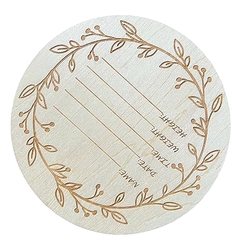 Estink Neugeborene Ansage Ankündigung Foto Prop Basswood Zeichen Hallo Welt Baby Zeichen für Wanddekoration Kindergarten (L3) von Estink