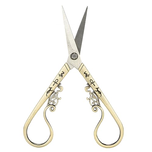 Estink Retro Edelstahlnähte mit Einer Schnittklinge für den Täglichen Gebrauch des Haushalts, Ideal für Stick- und DIY -Enthusiasten (Bronze) von Estink