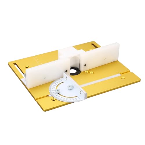 Estink Router Lift System Kit Aluminium Holzbearbeitung Basisplatte für Routertischsäge, Genaue Router -Lift, Metall Liftsystem Kit für Holzbearbeitungsbegeisterte (GOLD) von Estink