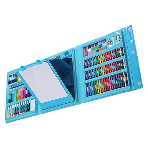 Estink Schüler Buntstifte Cartoon Design Verschiedene Farben Integrierte Staffelei Multi Purpose Farbh Crayons für DIY -Projekte (BLUE) von Estink