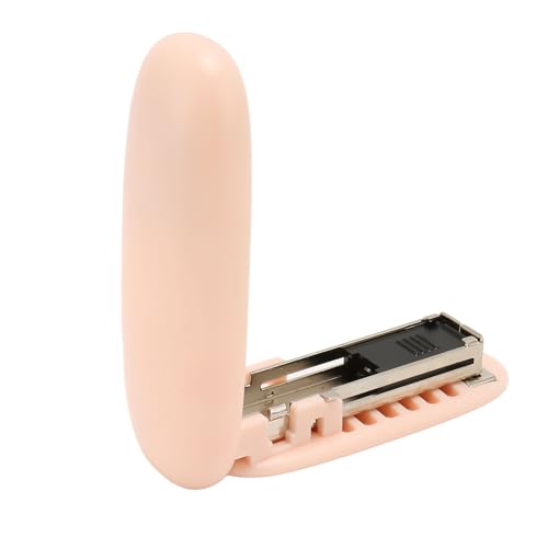 Estink Tragbare Anstrengungen Sparen den Mini -Hefter für Office School, Abgerundeter Formhefter für 4PCs, Kompakte Fold -School Hefter (PINK) von Estink
