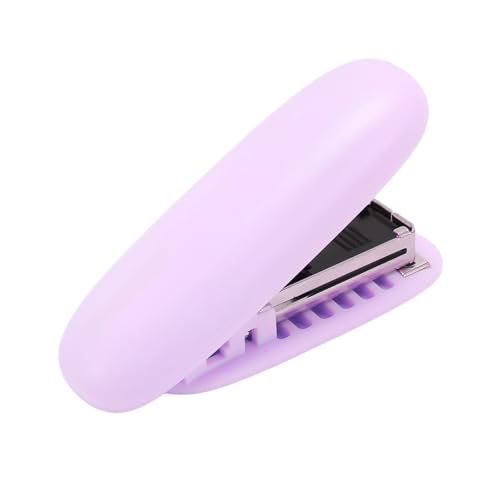 Estink Tragbare Anstrengungen Sparen den Mini -Hefter für Office School, Abgerundeter Formhefter für 4PCs, Kompakte Fold -School Hefter (violett) von Estink