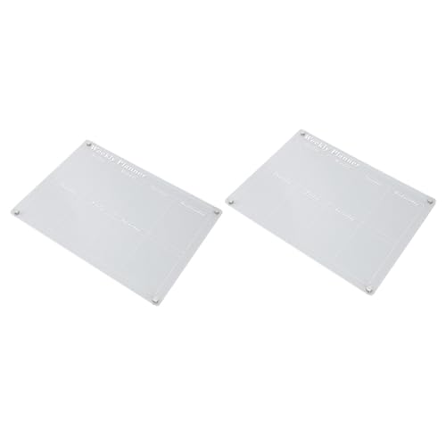 Estink Transparente Acrylmagnetkalenderplatine Strong Magnete Clear Writing, 15,7 X 11,8 Zoll Größe für den Gebrauch von Home Office (Wochenplantafel + leere Tafel) von Estink