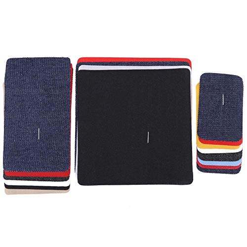 Patches zum Aufbügeln, Jeans Flicken Patches, 18 Stück Reparieren Jeans Aufnäher, Flicken Zum Aufbügeln Jeans für Kleidung, Hosen, Taschen, Heimwerken, 3 Größe von Estink