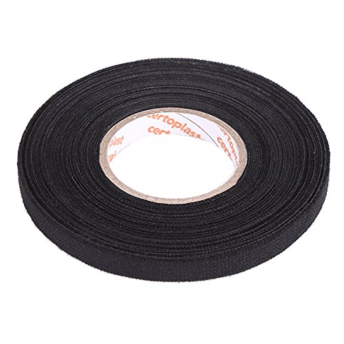 Isolierband Schwarz, Reparatur Elektrisches Klebeband Auto Isolierbänder, Gewebeband Electrical Tape 9mm x 25m von Estink