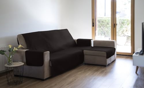 Estoralis | AVA | Moderner Chaiselongue-Bezug | Wende-Steppstoff | Farbe - Braun | Für Chaisse Longue 240 cm rechter Arm| Stoffgröße 240 x 255 cm(Breite x Höhe) Schutz für alle Arten von Sofas von Estoralis