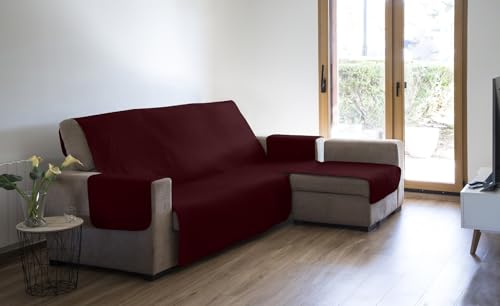 Estoralis | AVA | Moderner Chaiselongue-Bezug | Wende-Steppstoff | Farbe - Rot | Für Chaisse Longue 240 cm linker Arm| Stoffgröße 240 x 255 cm(Breite x Höhe) Schutz für alle Arten von Sofas von Estoralis