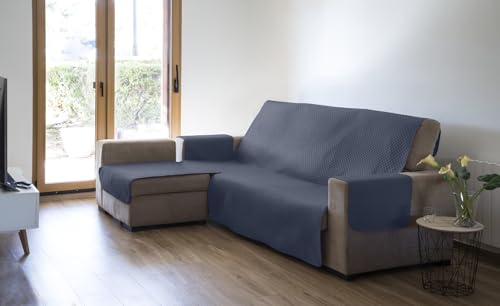 Estoralis | AVA | Moderner Chaiselongue-Bezug | Wende-Steppstoff | Farbe - Stein | Für Chaisse Longue 240 cm linker Arm| Stoffgröße 240 x 255 cm(Breite x Höhe) Schutz für alle Arten von Sofas von Estoralis