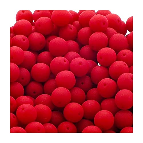 12 stk Neon Tschechische Glasperlen mit UV-Effekt rot, 4 mm (Neon Czech glass beads with UV effect red) von Estrela