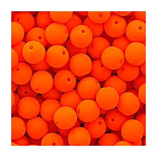 12 stk Neon-tschechische Glasperlen mit UV-Effekt-Orange, 8 mm (Neon Czech glass beads with UV effect orange) von Estrela