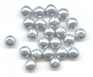 72 stk Nachahmung Perle Bochmishe Glas, hellgrau - 4 mm (Imitation pearl beads/faux pearls, light gray - 4 mm) von Estrela