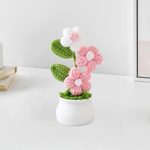 Esyzsss GehäKelte Blumen,HäKelblumen,PlüSch Blume,SüßE Handgefertigte Hakenblumen,Kleine Topfpflanzen Puffelblumen Strickdekorationen FüR Heimtische Und Autodekorationen Esyzsss GehäKelte Blumen,HäKelblumen,PlüSch Blume,SüßE Handgefertigte Hakenblumen,Kleine Topfpflanzen Puffelblumen Strickdekorationen FüR Heimtische Und Autodekorationen von Esyzsss