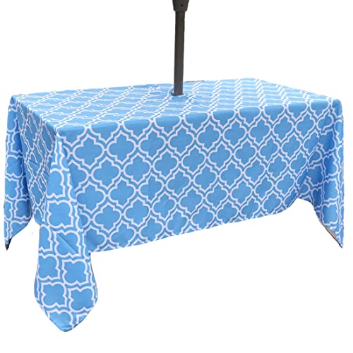 Eternal Beauty Recatngle Tischdecke, 132 x 178 cm, Blau kariert, für Innen- und Außenbereich, wasserdichte Tischdecke mit Regenschirmloch und Reißverschluss, Garten, Party und Grillen Eternal Beauty Recatngle Tischdecke, 132 x 178 cm, Blau kariert, für Innen- und Außenbereich, wasserdichte Tischdecke mit Regenschirmloch und Reißverschluss, Garten, Party und Grillen von Eternal Beauty