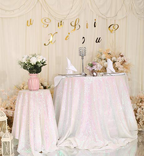 Eternal Beauty Tischdecke, rund, mit Pailletten, 122 cm, schillernd Eternal Beauty Tischdecke, rund, mit Pailletten, 122 cm, schillernd von Eternal Beauty