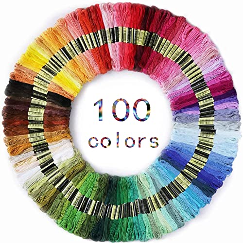 100 Farben Kreuzstich Fäden, Stickgarn Set, Perfekt Stickerei Basteln, für Kreuzstich, Basteltwist von Eterspr