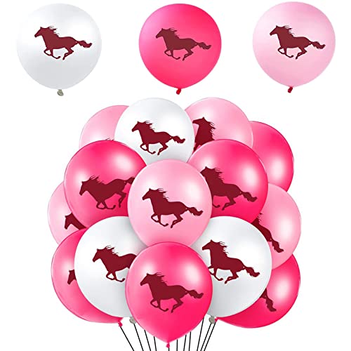 54 Stück Pferd Thema Luftballons, Latex Pferd Ballons Dekorationen, für das Szenenlayout von Einkaufszentren, Cowboy Party Gefallen(Rosa) von Eterspr
