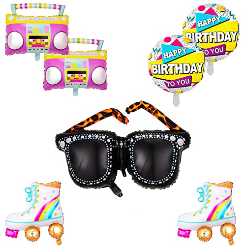 7 Stück Party Foil Ballon Banner, Themenparty Foil Luftballons, Disco Party Foil Ballon, für Familie, Geburtstagsfeier, Mottoparty, Feier 7 Stück Party Foil Ballon Banner, Themenparty Foil Luftballons, Disco Party Foil Ballon, für Familie, Geburtstagsfeier, Mottoparty, Feier von Eterspr