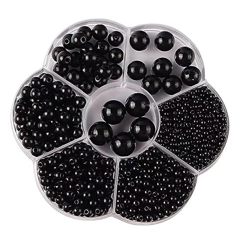 Eterspr 1150 Stücke Kunstperle Schmuckherstellung Perlen, Schwarz Bastelperle, Perlen zum Auffädeln Erwachsene, DIY-Perlenset für Armbänder, Ohrringe, Halsketten, Schmuck und Kostümdekoration Eterspr 1150 Stücke Kunstperle Schmuckherstellung Perlen, Schwarz Bastelperle, Perlen zum Auffädeln Erwachsene, DIY-Perlenset für Armbänder, Ohrringe, Halsketten, Schmuck und Kostümdekoration von Eterspr