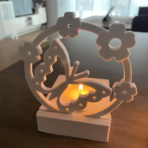 Silikonform Einschieber, Gießform Einschieber | 3D-Kerzenglasform Mit Ausgeschnittenem Kranz | 3D-Kerzenglasform, Dekorative Osterdekoration, Frühlings-Tischdekoration von Eteslot