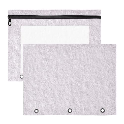 Binder-Federmäppchen, 3 Löcher, 3 Locher für A4-Papier, Briefe, 2 Stück, Lehrer, Büro, hellgraue Leinenstruktur Binder-Federmäppchen, 3 Löcher, 3 Locher für A4-Papier, Briefe, 2 Stück, Lehrer, Büro, hellgraue Leinenstruktur von EtherSpher
