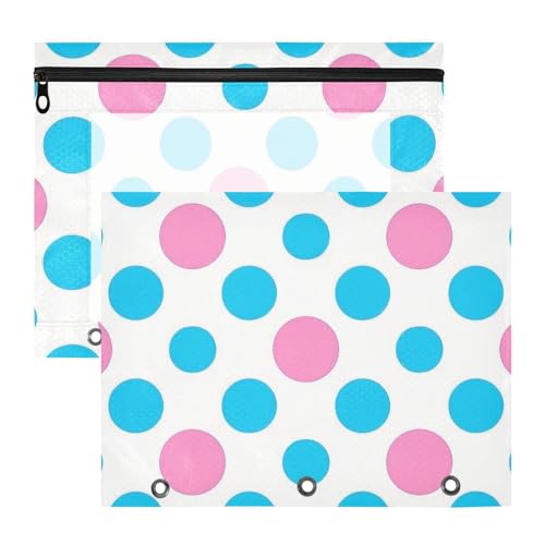 Binder-Federmäppchen, transparentes Fenster, 3 Locher für 3 Ringe, 2 Stück, Studenten, Schulbedarf, trendig, gepunktet, pfirsichblau Binder-Federmäppchen, transparentes Fenster, 3 Locher für 3 Ringe, 2 Stück, Studenten, Schulbedarf, trendig, gepunktet, pfirsichblau von EtherSpher