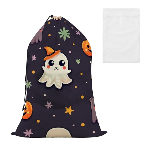 Bolsa Para Lavanderia, einzigartige, niedliche Halloween-Wäscheaufbewahrungstasche für Camps, mit Netzstoff, für Studentenwohnheim, strapazierfähig, Weiß Bolsa Para Lavanderia, einzigartige, niedliche Halloween-Wäscheaufbewahrungstasche für Camps, mit Netzstoff, für Studentenwohnheim, strapazierfähig, Weiß von EtherSpher