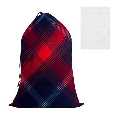Bolsa Para Lavanderia dekorative Aufbewahrungstasche mit Netzstoff, einfach anzubringen, Rot und Blau kariert Bolsa Para Lavanderia dekorative Aufbewahrungstasche mit Netzstoff, einfach anzubringen, Rot und Blau kariert von EtherSpher
