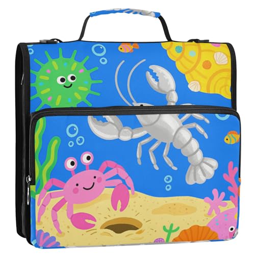 Bolsa de Cremallera Ringbuch mit 3 Ringen, Reißverschluss, tragbar, für Zuhause, Reisen, sichere Aufbewahrungstasche für Schule/Büro, 3,8 cm von EtherSpher