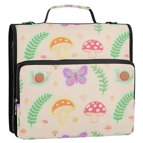 Bolsa de Cremallera Ringbuch mit Reißverschluss, 3,8 cm, mit Reißverschluss, wasserdicht, Portfolio, Organizer für Mittelschüler, Rot von EtherSpher