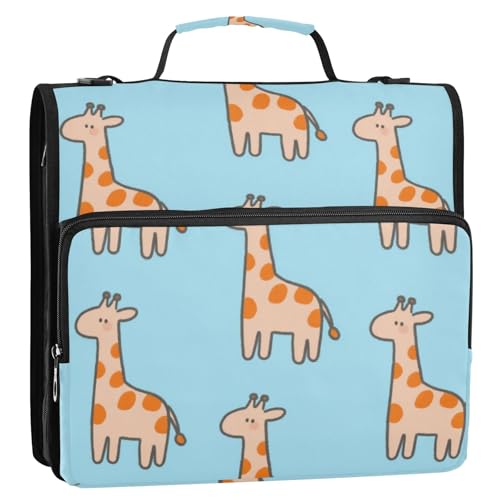 Bolsa de almacenamiento de archivos Cartoon-Giraffen-Organizer, Ordner mit 3 Ringen, 3,8 cm, mit Schultergurt und Griff, wasserdicht, Portfolio-Ordner für Schule/Büro, Blau Bolsa de almacenamiento de archivos Cartoon-Giraffen-Organizer, Ordner mit 3 Ringen, 3,8 cm, mit Schultergurt und Griff, wasserdicht, Portfolio-Ordner für Schule/Büro, Blau von EtherSpher