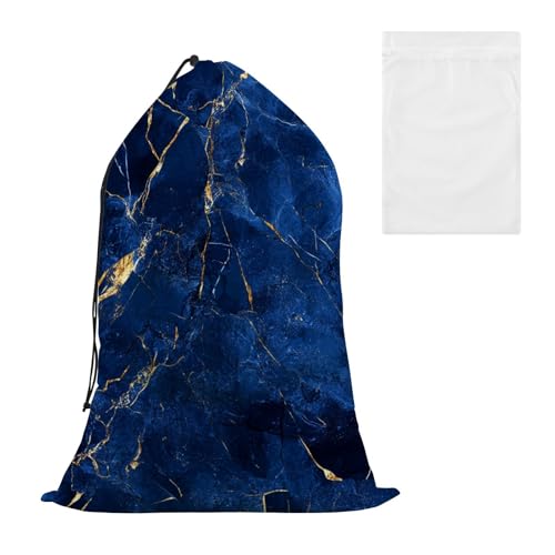 Bolsa para la laundry Wäschesack, dekorativ, extra groß, mit Netzstoff, einfach anzubringen, Wäschekorb oder Korb, Kordelzugverschluss, Blau / Gold Bolsa para la laundry Wäschesack, dekorativ, extra groß, mit Netzstoff, einfach anzubringen, Wäschekorb oder Korb, Kordelzugverschluss, Blau / Gold von EtherSpher