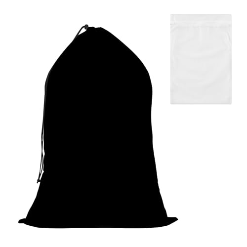 Bolso Para Lavanderia dekorative Aufbewahrungstasche mit Netzstoff, für Studentenwohnheim oder Reisen, Kordelzugverschluss, Schwarz Bolso Para Lavanderia dekorative Aufbewahrungstasche mit Netzstoff, für Studentenwohnheim oder Reisen, Kordelzugverschluss, Schwarz von EtherSpher