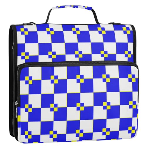 Buffalo Plaid Weiß Blau Gelb 3 Ringe 3,8 cm Ordner Organizer mit Gurt inklusive Reißverschlusstasche Dokumentenmappe Organizer für Schule Organizadores de Carteras Buffalo Plaid Weiß Blau Gelb 3 Ringe 3,8 cm Ordner Organizer mit Gurt inklusive Reißverschlusstasche Dokumentenmappe Organizer für Schule Organizadores de Carteras von EtherSpher