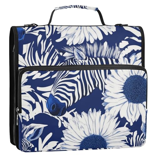 Daisy Royal Blue Notizbuch, 1/2er-Pack, Bürobedarf, drei Ringe, 3,8 cm, mit Klemmbrett (Glückwort) von EtherSpher