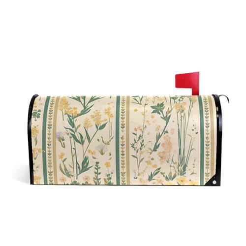 Dekorative Briefkastenabdeckung für Ostern, Motiv: gelbe Blume, grüne Streifen, Landhausstil, niedlich, Herbst, Magnetverschluss, Standardgröße, Caja de Correos, 45,7 x 53,3 cm Dekorative Briefkastenabdeckung für Ostern, Motiv: gelbe Blume, grüne Streifen, Landhausstil, niedlich, Herbst, Magnetverschluss, Standardgröße, Caja de Correos, 45,7 x 53,3 cm von EtherSpher
