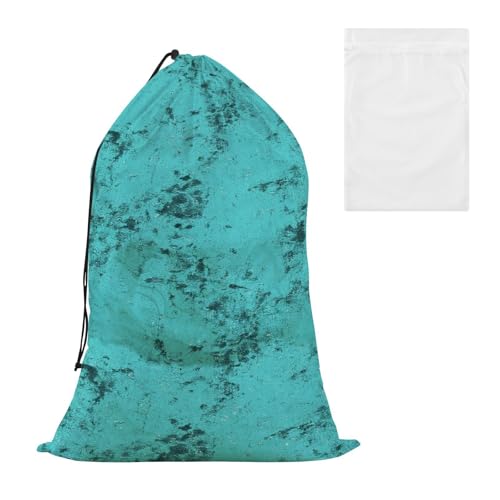 Dekorative Wäschesack mit Netzstoff, Vintage-Stil, einfarbig, türkis, für Schule, Reisen, Studentenwohnheim, Kordelzug-Verschluss, Bolsas Para Guardar Ropa Sucia Dekorative Wäschesack mit Netzstoff, Vintage-Stil, einfarbig, türkis, für Schule, Reisen, Studentenwohnheim, Kordelzug-Verschluss, Bolsas Para Guardar Ropa Sucia von EtherSpher