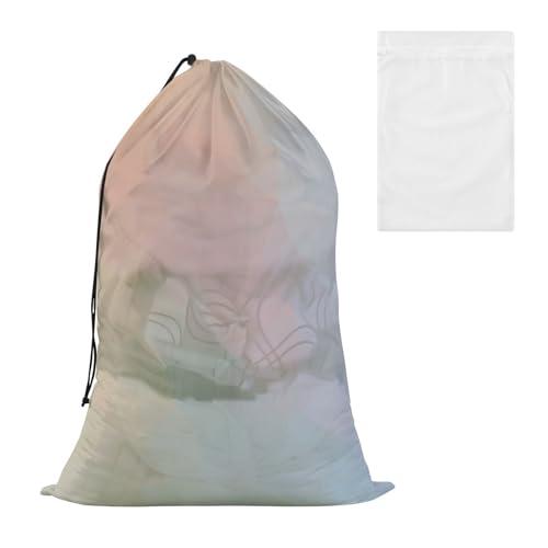 Dekorativer Wäschekorb mit Farbverlauf, Wäschesack mit Netzstoff, Wäschesammler-Set für Studentenwohnheim, Kordelzug-Verschluss, Bolsa Para Lavado Dekorativer Wäschekorb mit Farbverlauf, Wäschesack mit Netzstoff, Wäschesammler-Set für Studentenwohnheim, Kordelzug-Verschluss, Bolsa Para Lavado von EtherSpher