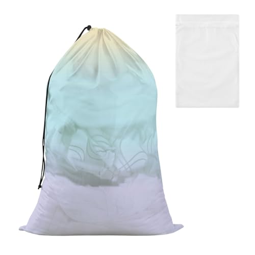 Dekorativer Wäschesack, extra groß, mit Netzstoff, Wäschesammler-Set, waschbar, Gelb / Blau / Violett Dekorativer Wäschesack, extra groß, mit Netzstoff, Wäschesammler-Set, waschbar, Gelb / Blau / Violett von EtherSpher