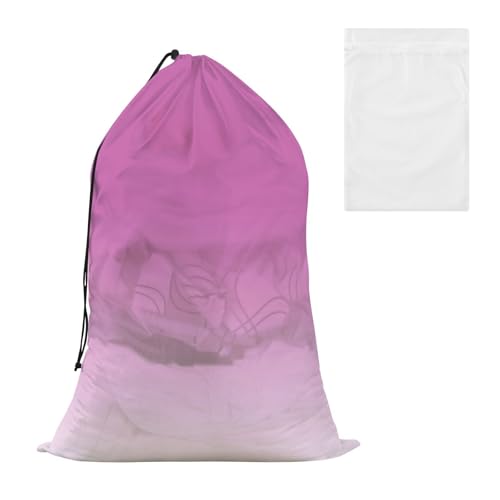 Dekorativer Wäschesack mit Farbverlauf, für Reisen, mit Netzstoff, einfach zu montieren, Wäschekorb oder Korb, Kordelzugverschluss, Bolsa para lavanderia de tela Dekorativer Wäschesack mit Farbverlauf, für Reisen, mit Netzstoff, einfach zu montieren, Wäschekorb oder Korb, Kordelzugverschluss, Bolsa para lavanderia de tela von EtherSpher