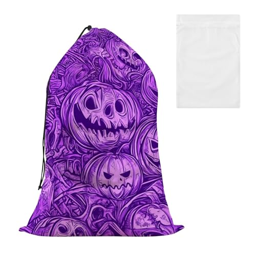 Dekorativer Wäschesack mit Halloween-Motiv, violett, mit Netzstoff, einfach anzubringen, strapazierfähig, Saco para lavar ropa Dekorativer Wäschesack mit Halloween-Motiv, violett, mit Netzstoff, einfach anzubringen, strapazierfähig, Saco para lavar ropa von EtherSpher