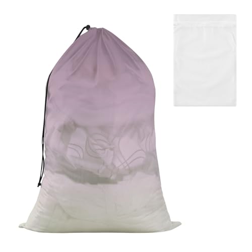 Dekorativer Wäschesack mit Wäschebeutel aus Netzstoff, mit Kordelzug, Violett, Farbverlauf, Saco Para Lavar Ropa Dekorativer Wäschesack mit Wäschebeutel aus Netzstoff, mit Kordelzug, Violett, Farbverlauf, Saco Para Lavar Ropa von EtherSpher