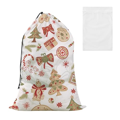 Dekorativer großer Wäschesack mit Aufschrift "Merry Christmas", mit Netzstoff, für Schule, Reisen, Studentenwohnheim, waschbar, Bolsa Para Wäsche Dekorativer großer Wäschesack mit Aufschrift "Merry Christmas", mit Netzstoff, für Schule, Reisen, Studentenwohnheim, waschbar, Bolsa Para Wäsche von EtherSpher