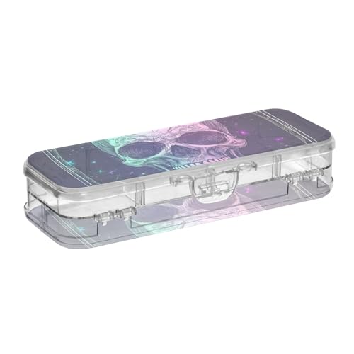 EtherSpher Mysterious Tarot Astrologisches Skelett entworfenes transparentes Stiftebox Doppelstöckiges großes Stifteetui für Schreibwaren mit Schnappdeckel EtherSpher Mysterious Tarot Astrologisches Skelett entworfenes transparentes Stiftebox Doppelstöckiges großes Stifteetui für Schreibwaren mit Schnappdeckel von EtherSpher