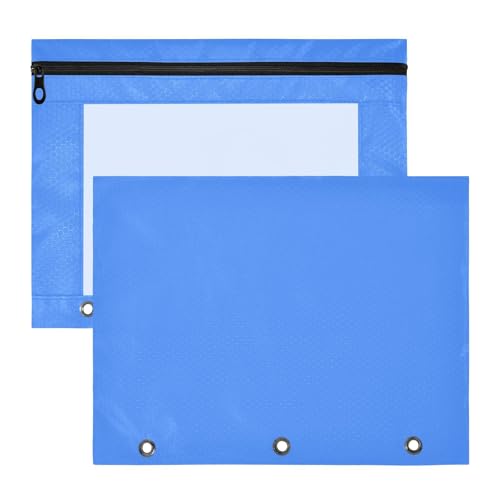 Federmäppchen, 3 Löcher, 3 Locher für A4-Papier, Briefe, 2 Stück, Lehrer, Klassenzimmer, Blau von EtherSpher