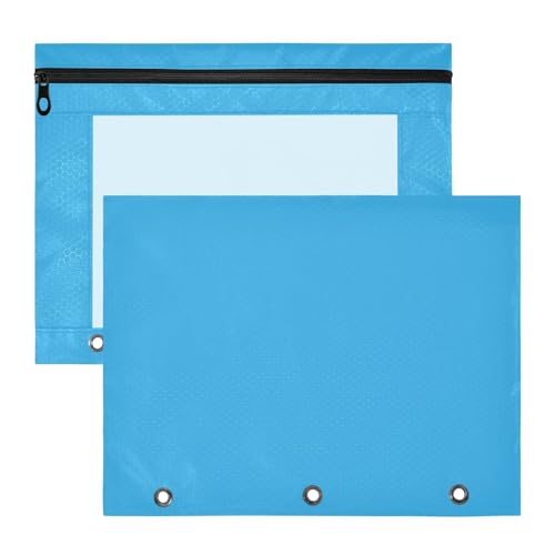 Federmäppchen, Mehrzweck-Kunststoff-Aktenordner für 3 Ringe, 2 Stück, Lehrer, Klassenzimmer, Azurblau Federmäppchen, Mehrzweck-Kunststoff-Aktenordner für 3 Ringe, 2 Stück, Lehrer, Klassenzimmer, Azurblau von EtherSpher