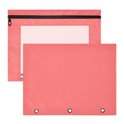 Federmäppchen, stabil, 3 Löcher, für A4-Papier, Briefe, 2 Stück, Lehrer, College, Zubehör, Wassermelonenrot Federmäppchen, stabil, 3 Löcher, für A4-Papier, Briefe, 2 Stück, Lehrer, College, Zubehör, Wassermelonenrot von EtherSpher
