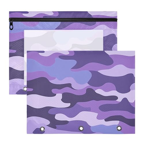 Federmäppchen, transparentes Fenster, 3 Locher für 3 Ringe, 2 Stück, Studenten, Schulanfang, modernes Camouflage-Dekor Federmäppchen, transparentes Fenster, 3 Locher für 3 Ringe, 2 Stück, Studenten, Schulanfang, modernes Camouflage-Dekor von EtherSpher